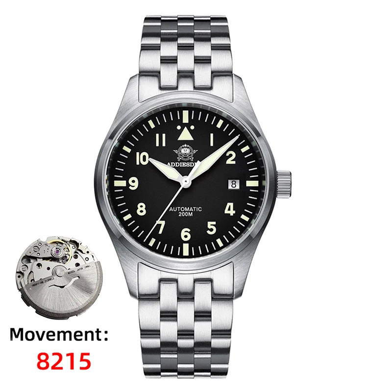 ADDIESDIVE Luxury Men's Business Watch 316L Stainless