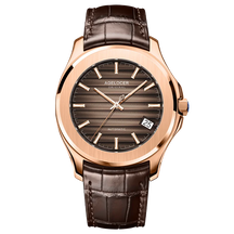 Agelocer Baikal Men’s Luxury Automatic Watch - Gold Business Edition with Big Calendar