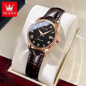 OLEVS Women’s Automatic Watch – Luxury Waterproof Luminous Chronograph Date Wristwatch 9932