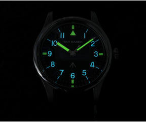 San Martin 36mm Pilot Men’s Watch – VH31 Mechaquartz Sweep Second Quartz Watch with Luminous Dial & Nylon Strap