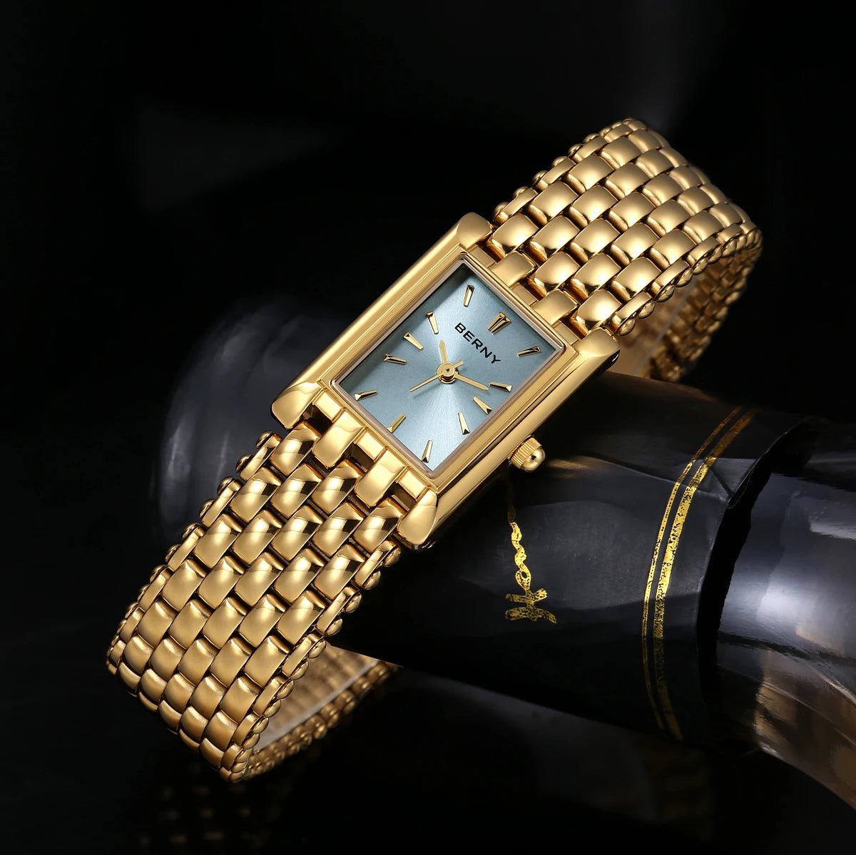 BERNY Women's Gold Watch Stainless Steel Quartz