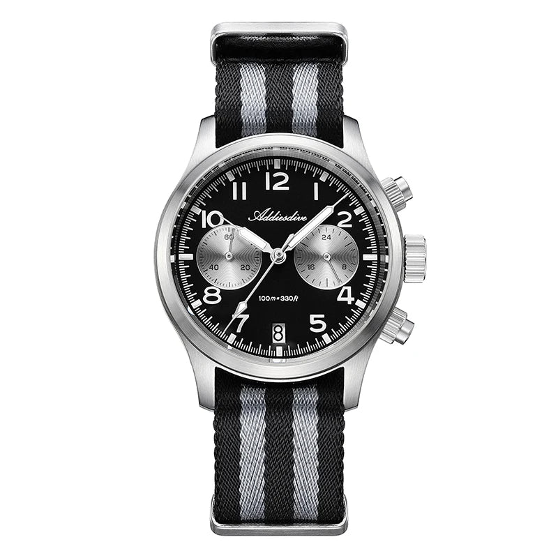 Addiesdive VK64 Chronograph Watch – 39mm, Sapphire, 100M Waterproof