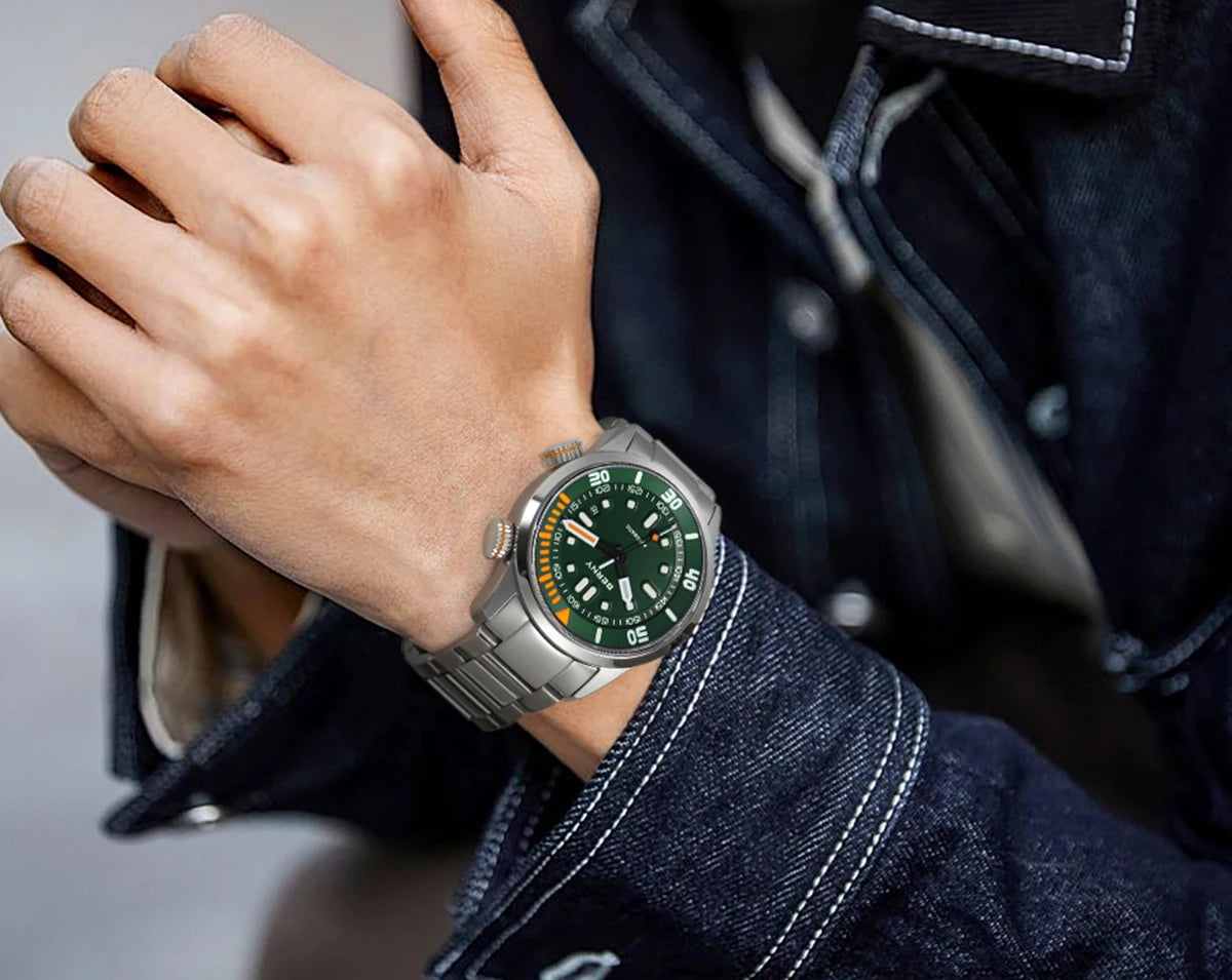 BERNY Automatic Dive Watch – 20ATM Waterproof Mechanical Watch with Sapphire Crystal & Super Luminous Dial