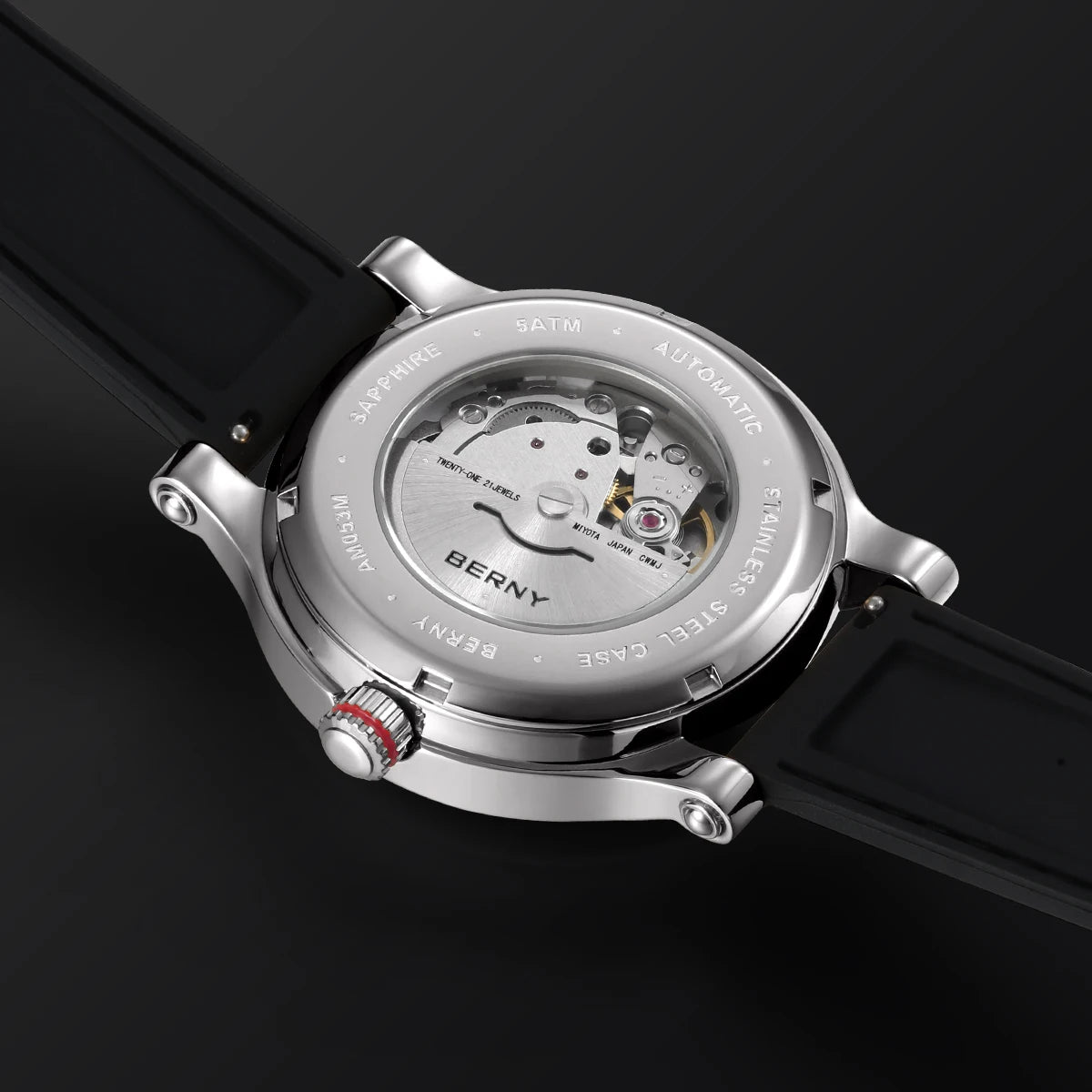 BERNY Miyota 8215 Automatic Men’s Watch – Sapphire, Super Luminous