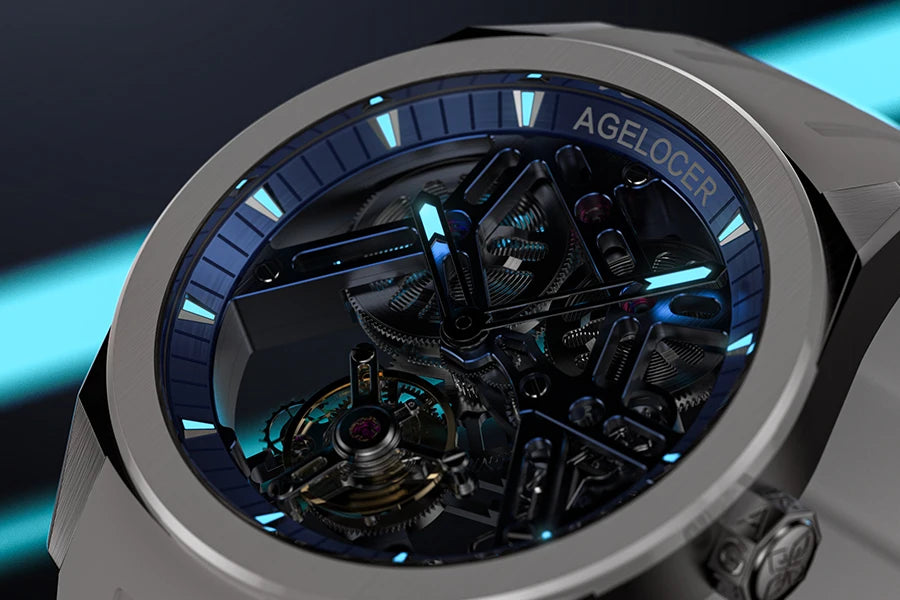 AGELOCER Men’s Tourbillon Watch – 80 Hour Power Reserve, Sapphire, 42mm