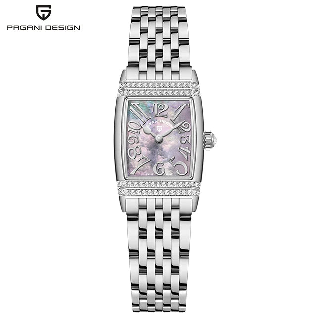 PAGANI DESIGN Women’s Quartz Watch 22mm – Sapphire Crystal, Stainless Steel, 50m Water Resistant