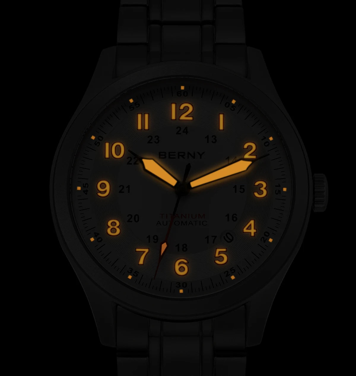 BERNY Men's Automatic Full Titanium Watch