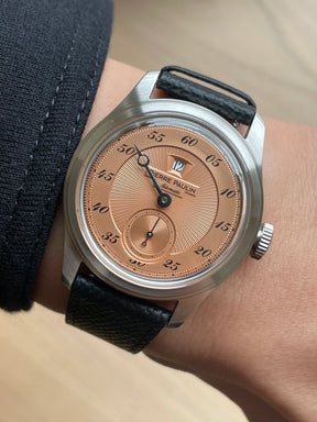 Pierre Paulin Jumping Hour Men's Automatic Watch 38mm – ST17 Salmon Dial Vintage Date