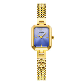 BERNY Women’s Square Watch – Minimalist Quartz, Stainless Steel
