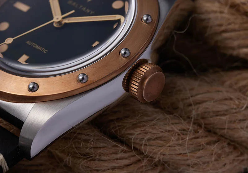 Baltany B4030 Bronze Automatic Watch – NH38 Luminous 20ATM Water Resistant