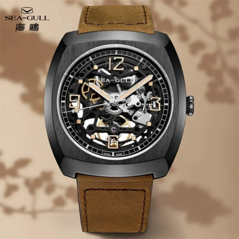 Sea-Gull Skeleton Automatic Watch for Men – Sapphire Crystal, 316L Stainless Steel