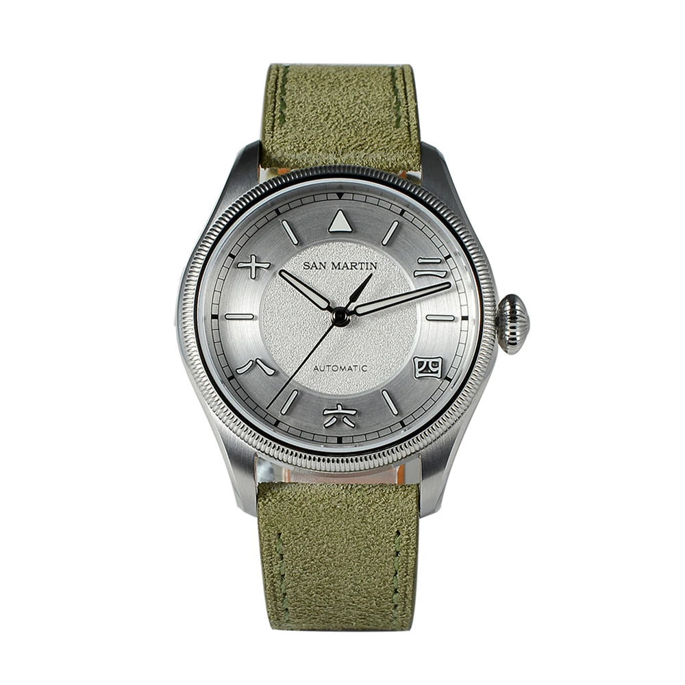San Martin SN0033 Men's Automatic Pilot Watch 39.5mm – YN55 Sapphire 10Bar Vintage Style