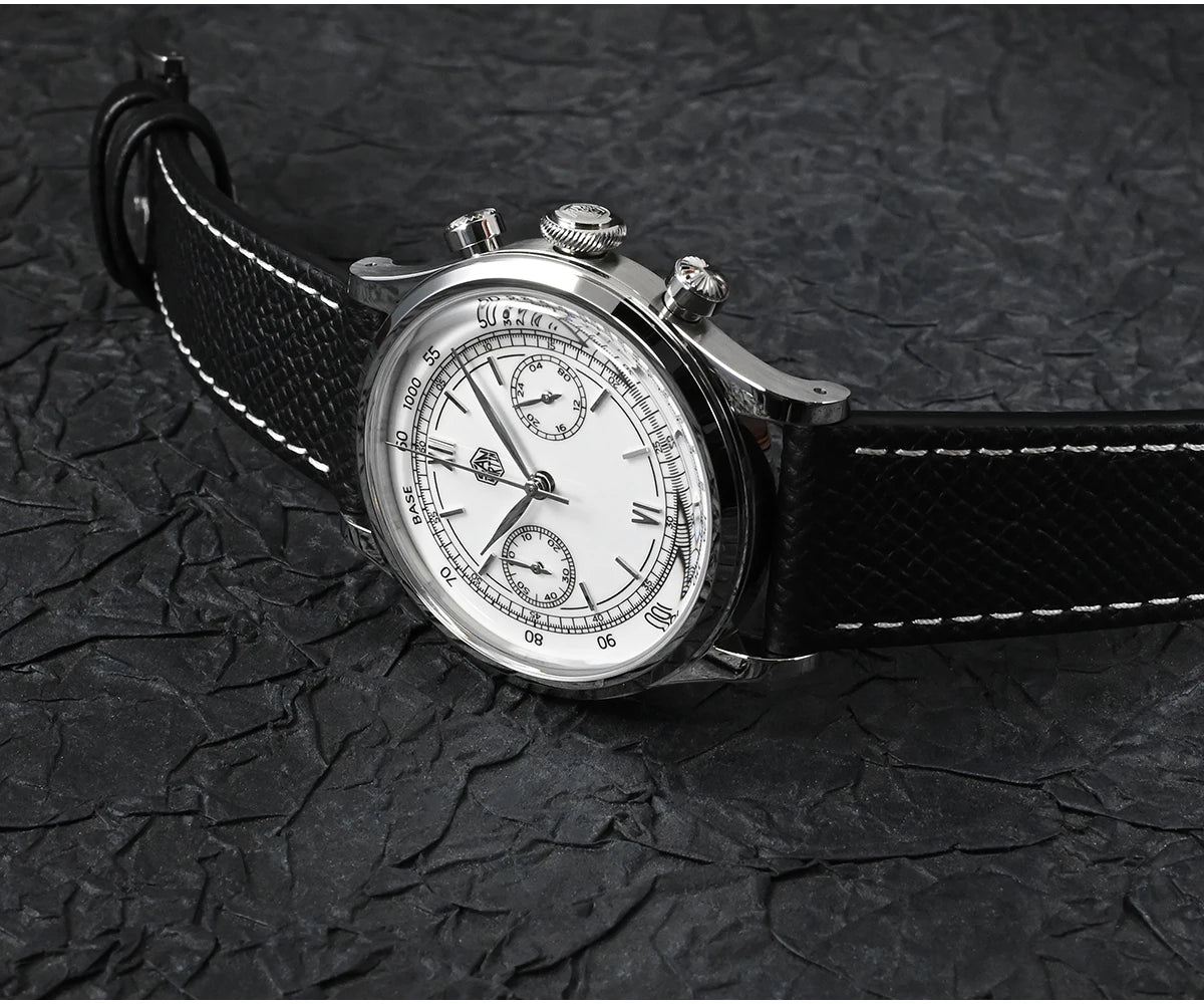San Martin Men's Chronograph Quartz Watch – 38mm VK64, Sapphire Glass SN0101