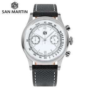 San Martin Men's Chronograph Quartz Watch – 38mm VK64, Sapphire Glass SN0101