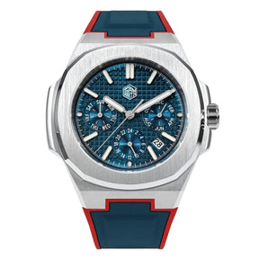 San Martin SN0075 Men's Automatic Watch 43mm – Miyota 9120 Multifunction Waterproof Luminous