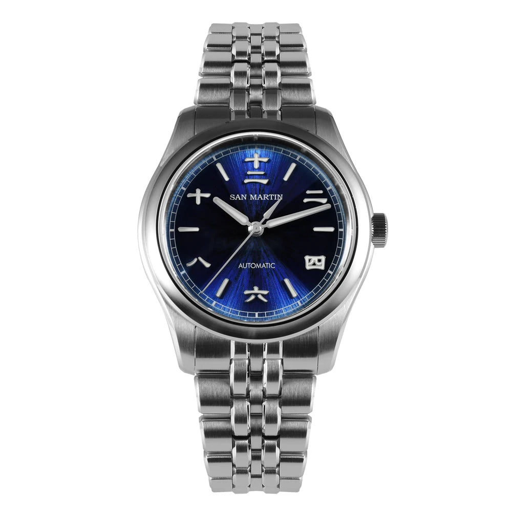 San Martin SN0144 Men’s Automatic Dress Watch 39mm – Miyota 90S5, Sunburst Dial