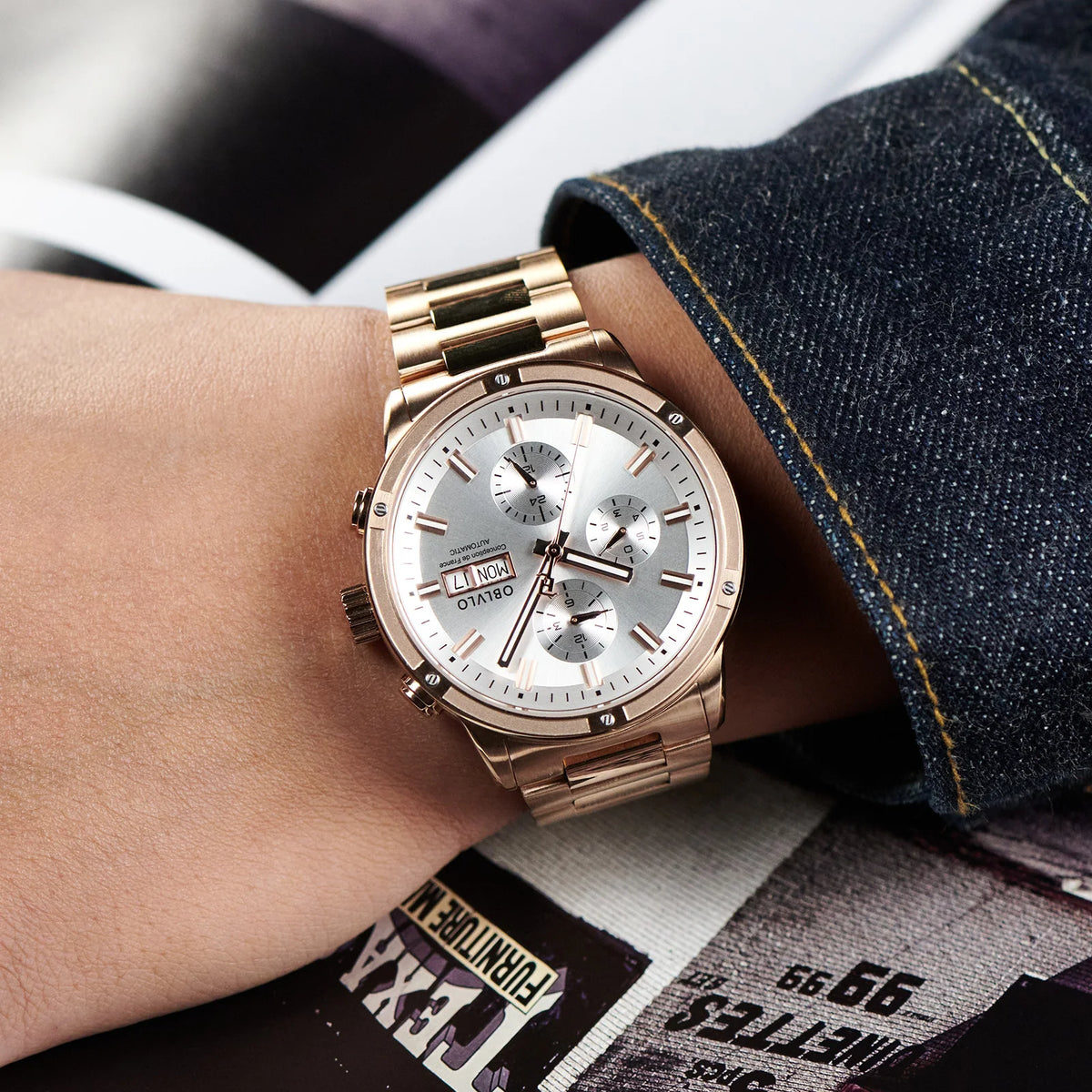 OBLVLO Rose Gold Automatic