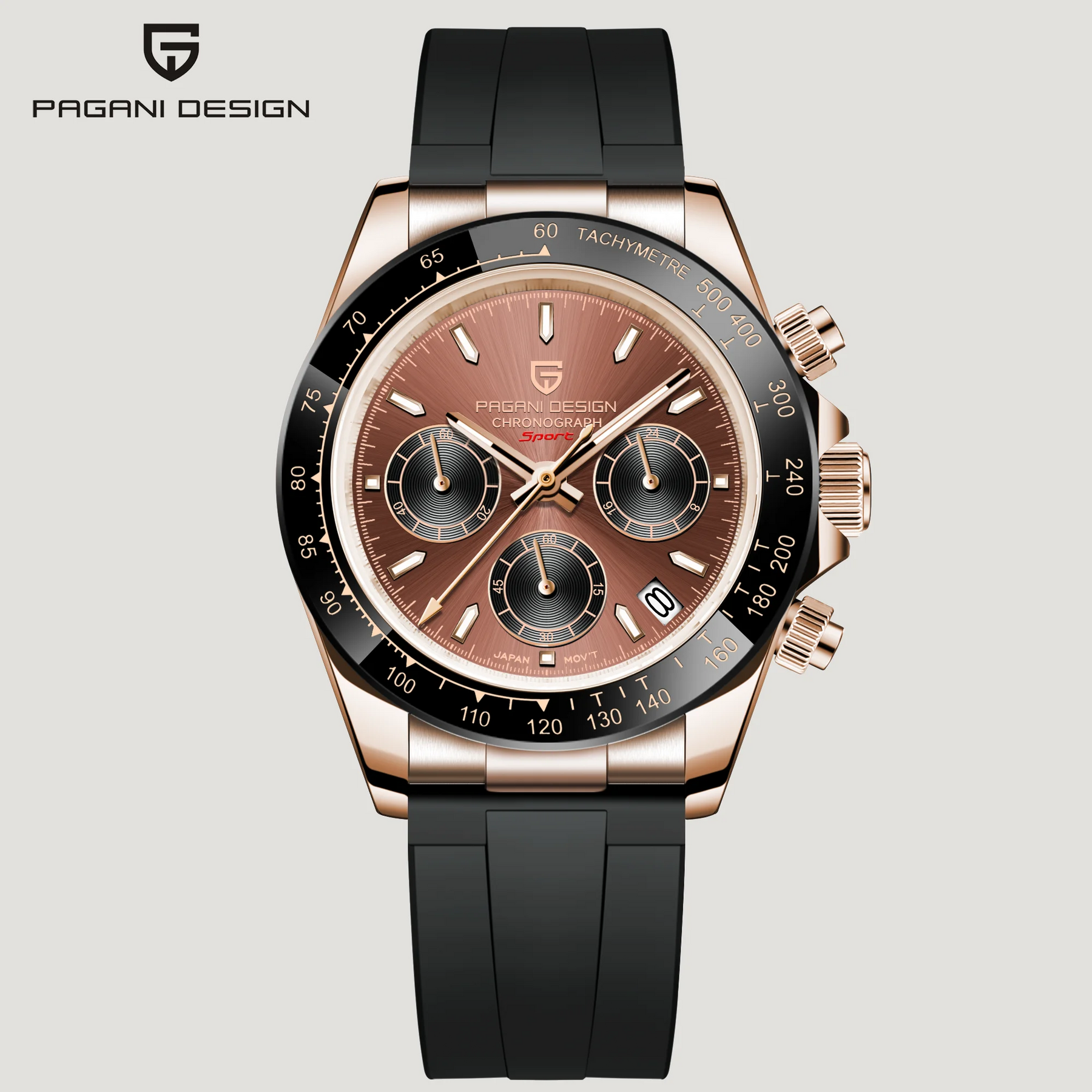 2026 Pagani Design PD-1664 Luxury Chronograph Watch - Japanese VK63 Quartz, Luminous Sapphire Edition