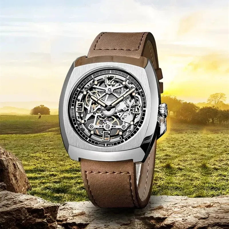 Sea-Gull Skeleton Automatic Watch for Men – Sapphire Crystal, 316L Stainless Steel