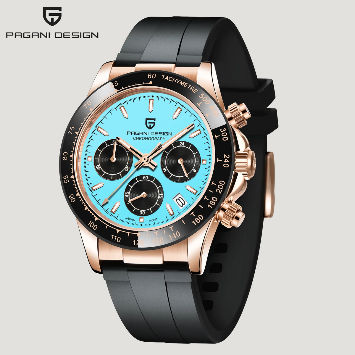 2026 Pagani Design PD-1664 Luxury Chronograph Watch - Japanese VK63 Quartz, Luminous Sapphire Edition