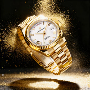 Pagani Design DD40 Men's Automatic Watch – NH36A Gold White Day-Date 2026