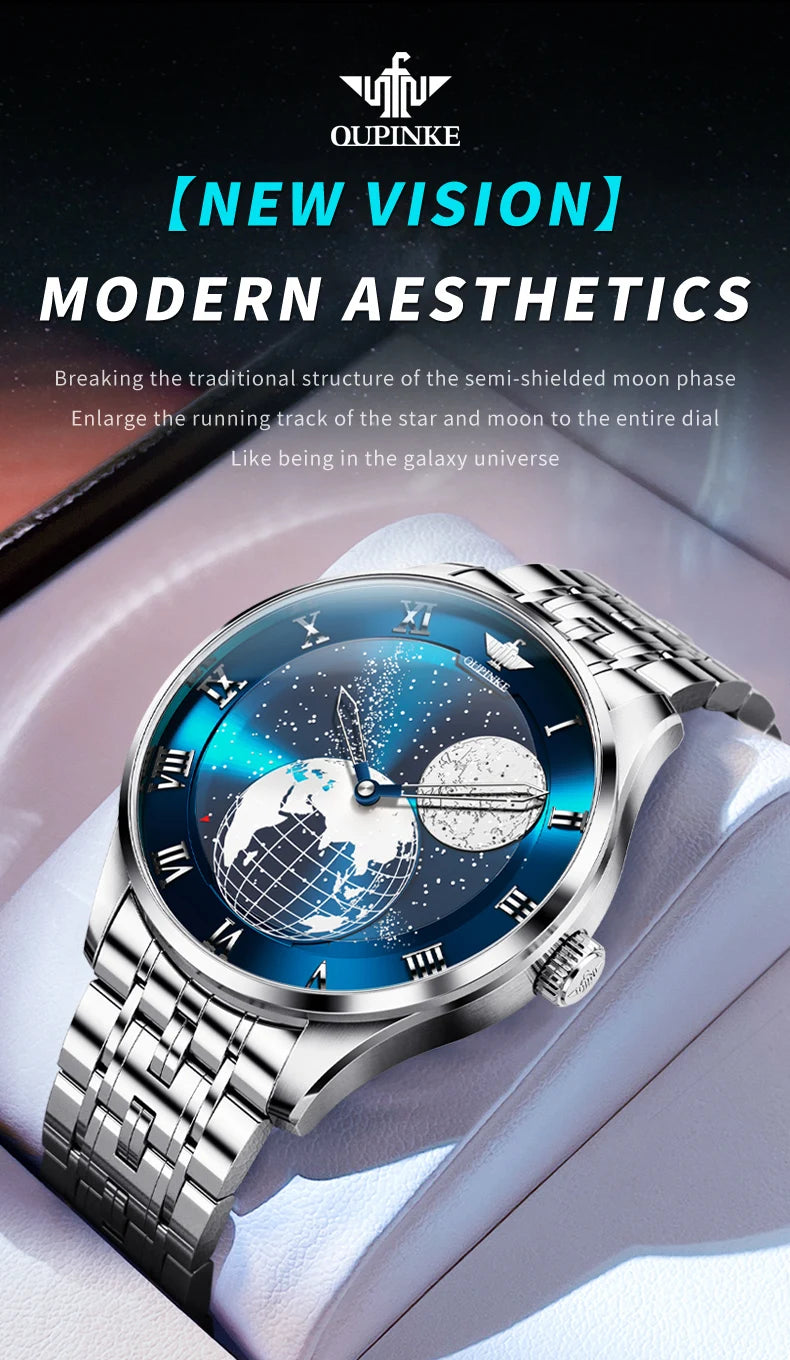 OUPINKE 3230 Automatic Mechanical Watch – Luxury Men’s Steel Watch
