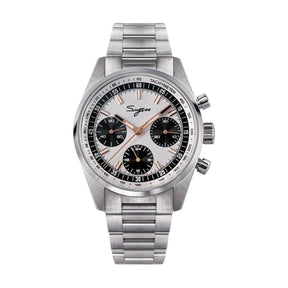 Sugess S465 Men’s Chronograph Watch 38mm – Mechanical, Gooseneck Movement, Sapphire Crystal, Roulette Dial