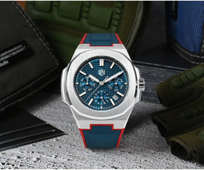 San Martin SN0075 Men's Automatic Watch 43mm – Miyota 9120 Multifunction Waterproof Luminous