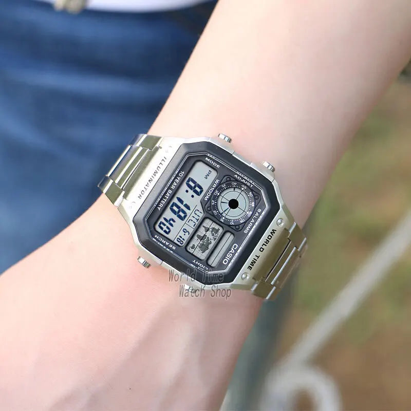 Casio Men's Sports Watch – Digital LED, Quartz, Waterproof Military Style