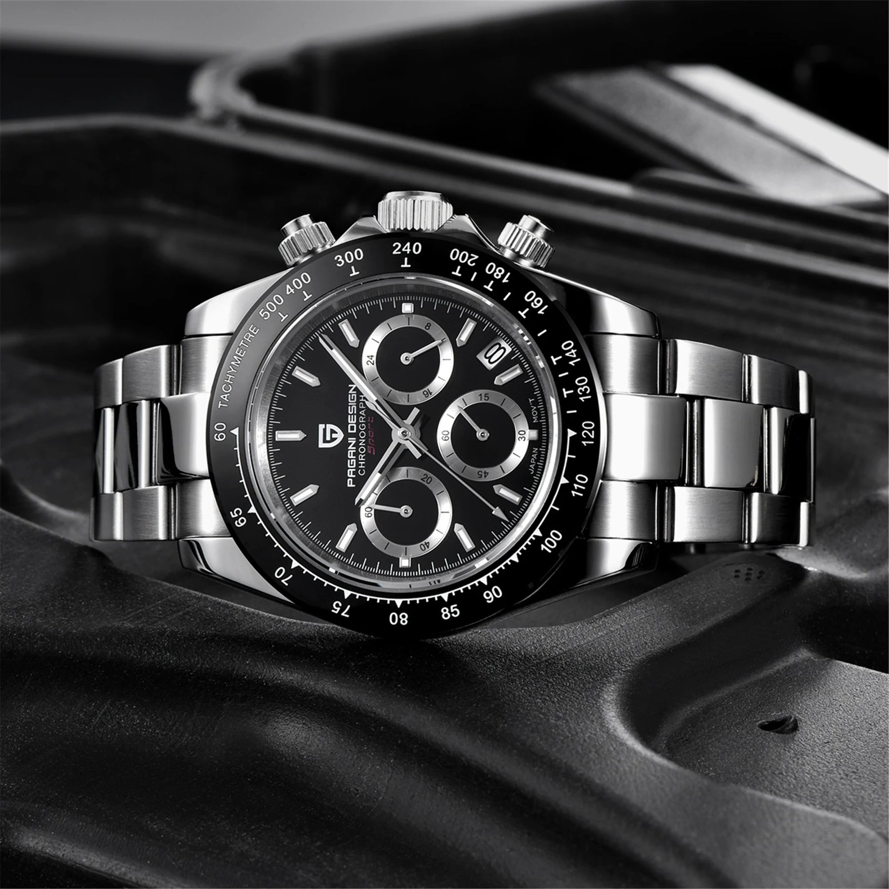 PAGANI DESIGN Men's Chronograph Quartz Watch – Sapphire, Stainless Steel, VK63