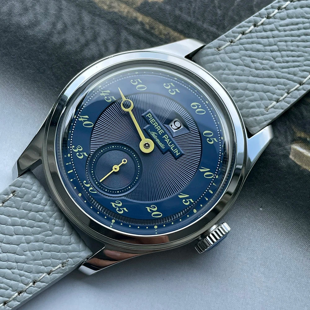 Pierre Paulin Jumping Hour Men's Automatic Watch 38mm – ST17 Salmon Dial Vintage Date