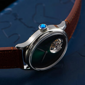 Sugess 38mm Tourbillon Men’s Watch – Minimalist Mechanical Handwind with Dome Sapphire Crystal