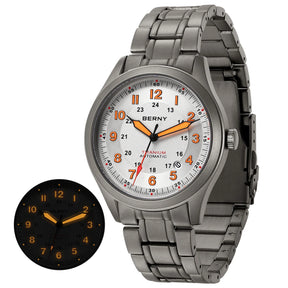 BERNY Men's Automatic Full Titanium Watch