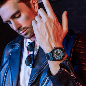 BONEST GATTI Men's Automatic Skeleton Watch – Mechanical, Luminous & Waterproof