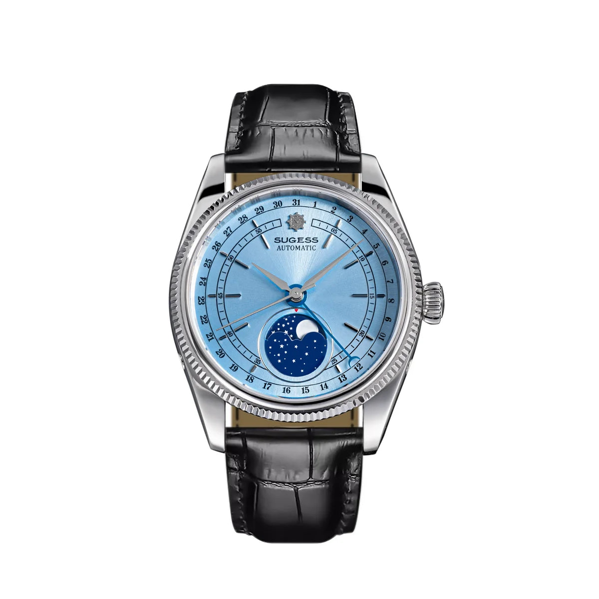 Sugess Men’s Automatic Watch 40mm – ST2108 Movement, Moonphase, Sapphire Crystal
