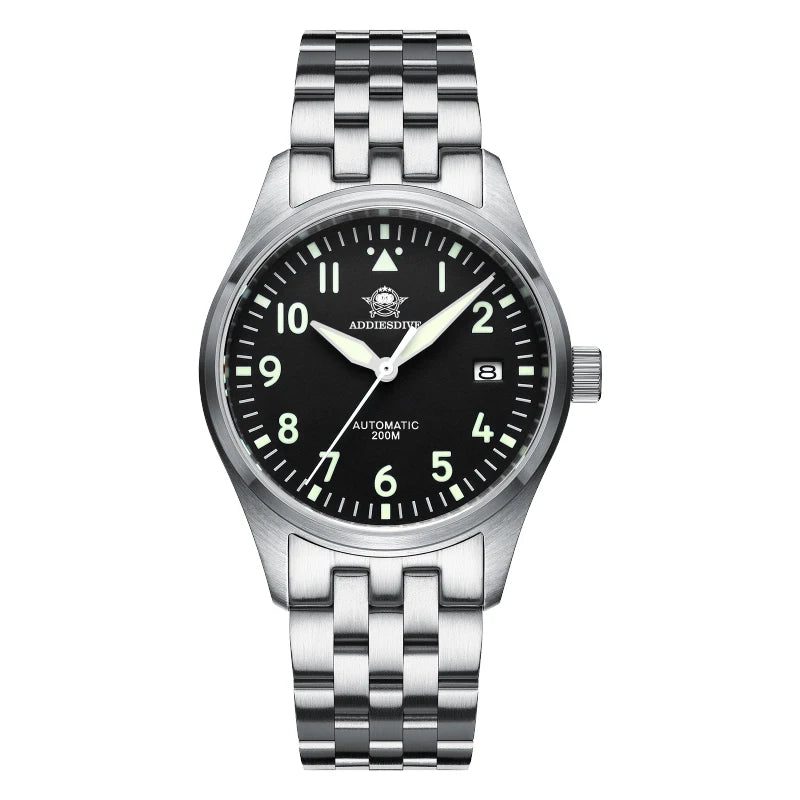 ADDIESDIVE Luxury Men's Business Watch 316L Stainless