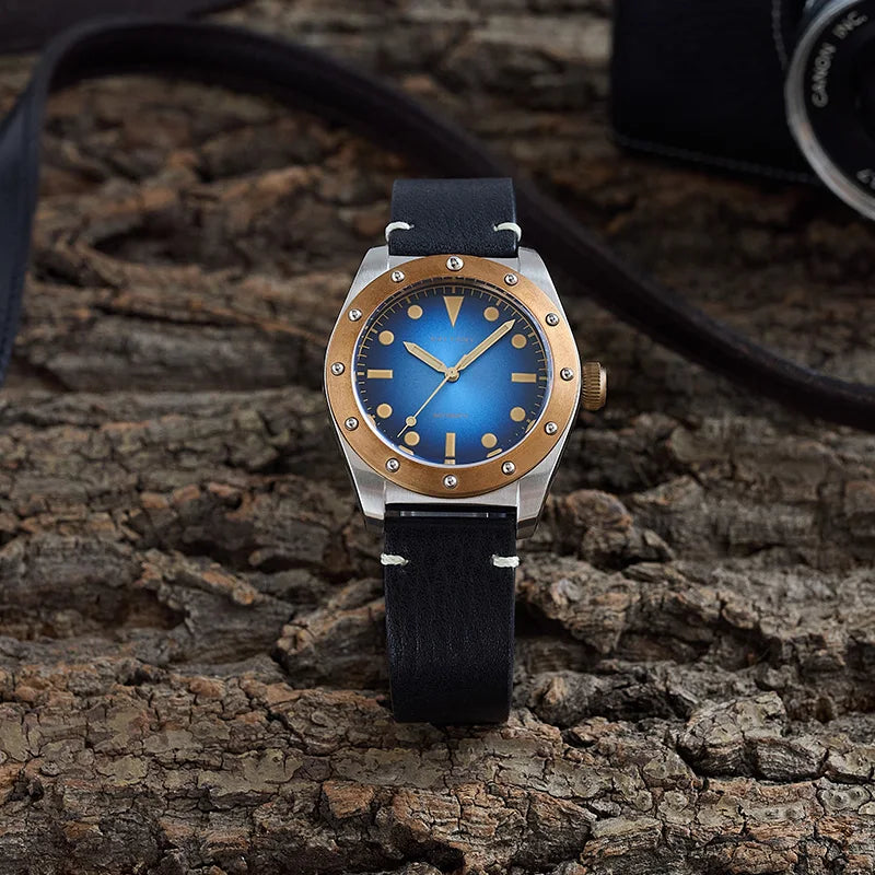 Baltany B4030 Bronze Automatic Watch – NH38 Luminous 20ATM Water Resistant