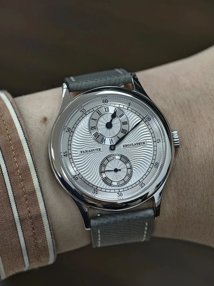 FARASUTE Men's Manual Mechanical Watch – Seagull Movement Sapphire Regulator Waterproof