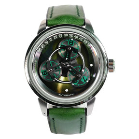 Hanboro Men's Automatic Watch - Rotating "Frisbee" Dial Mechanical Timepiece