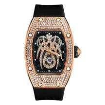 HANBORO Spider Collection Spider Ruby and Diamond Crafted Luminous Full Diamonds Luxury Women's Watch