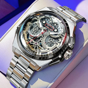 OUPINKE 3266 Men’s Automatic Skeleton Watch – Luxury Mechanical