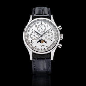 Sugess Men’s Chronograph Watch – ST1908 Mechanical, Moonphase, Swan Neck, Sapphire Crystal