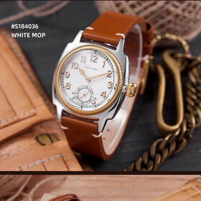 Baltany 1926 S4036F Unisex Automatic Watch – Gold Case, Mother of Pearl Dial, Sapphire Crystal, 100m Water Resistant