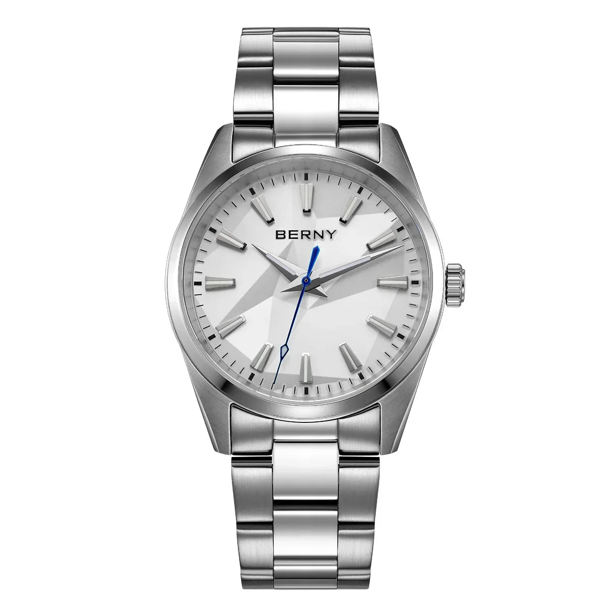 BERNY Women's Quartz Watch 39mm – Sapphire AR Coated 100M Waterproof Stainless Steel