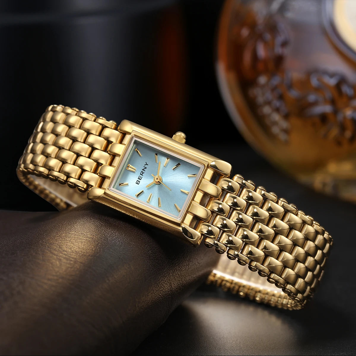 BERNY Women's Gold Watch Stainless Steel Quartz