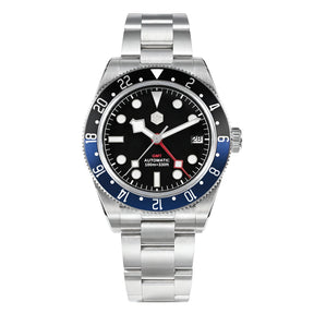 San Martin SN0109 GMT Automatic Watch – 39mm Sapphire Crystal, NH34 GMT Men's Luxury Watch
