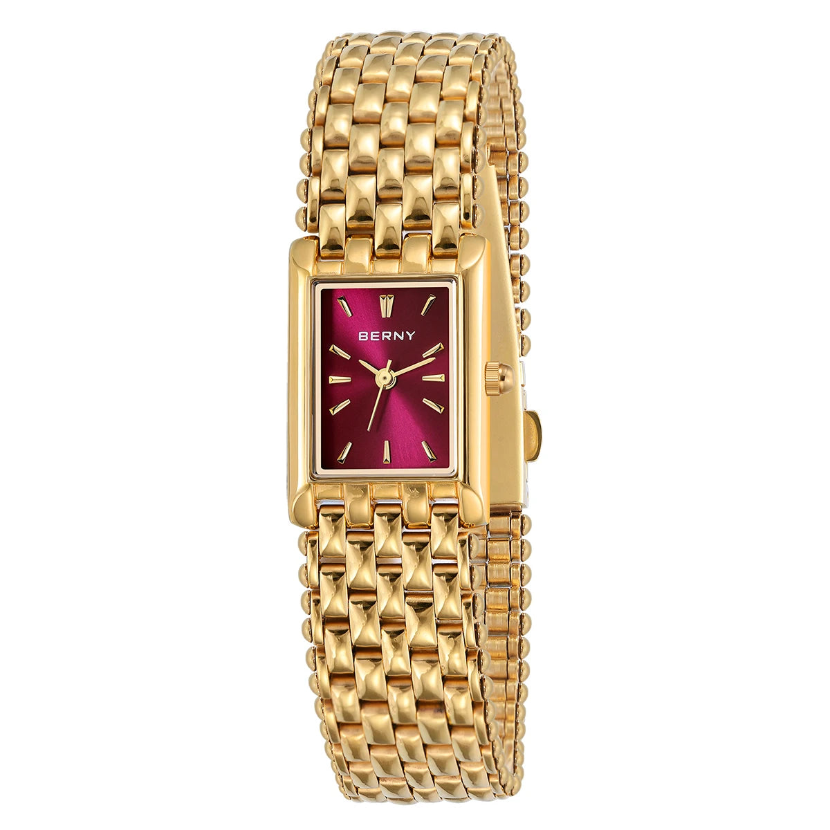BERNY Women's Gold Watch Stainless Steel Quartz