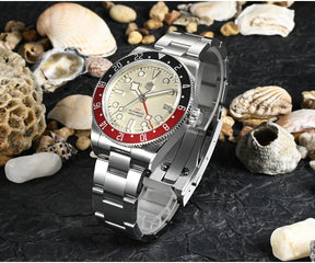 San Martin SN0109 GMT Automatic Watch – 39mm Sapphire Crystal, NH34 GMT Men's Luxury Watch