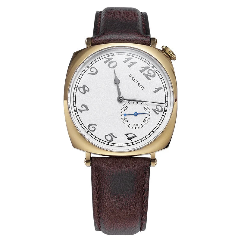Baltany S4046 Men’s Automatic Watch 38mm – Cushion Case, Sapphire Crystal, Stainless Steel, Water Resistant