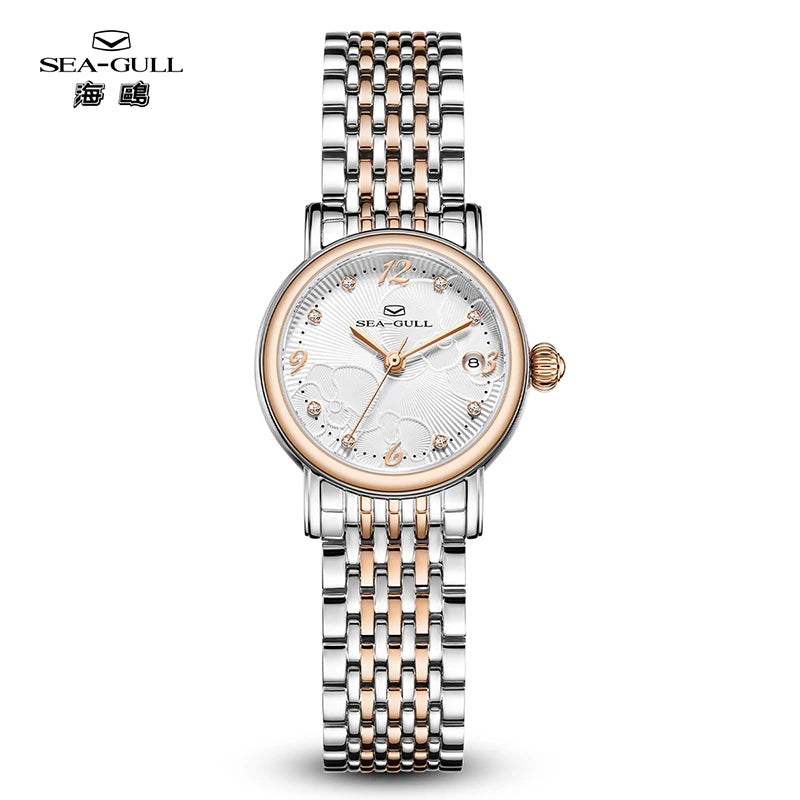 Seagull Women’s Automatic Watch 1074L – Luxury Floral Diamond Mechanical Wristwatch for Ladies